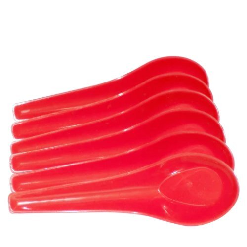 Red Soup Bowl Set With Spoon And Saucer 18 Pcs