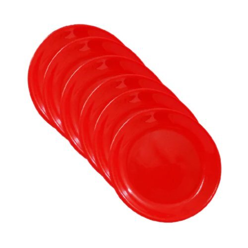 Red Soup Bowl Set With Spoon And Saucer 18 Pcs
