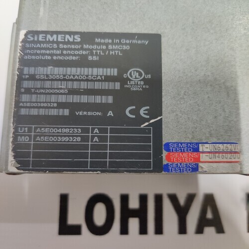 Siemens Sinamics 6sl3055-0aa00-5ca1 Sensor Module - Plastic Metal, 60x125x40 Mm, Ip20 | Hot-swappable, Diagnostic Leds, Incremental & Absolute Encoder Compatible