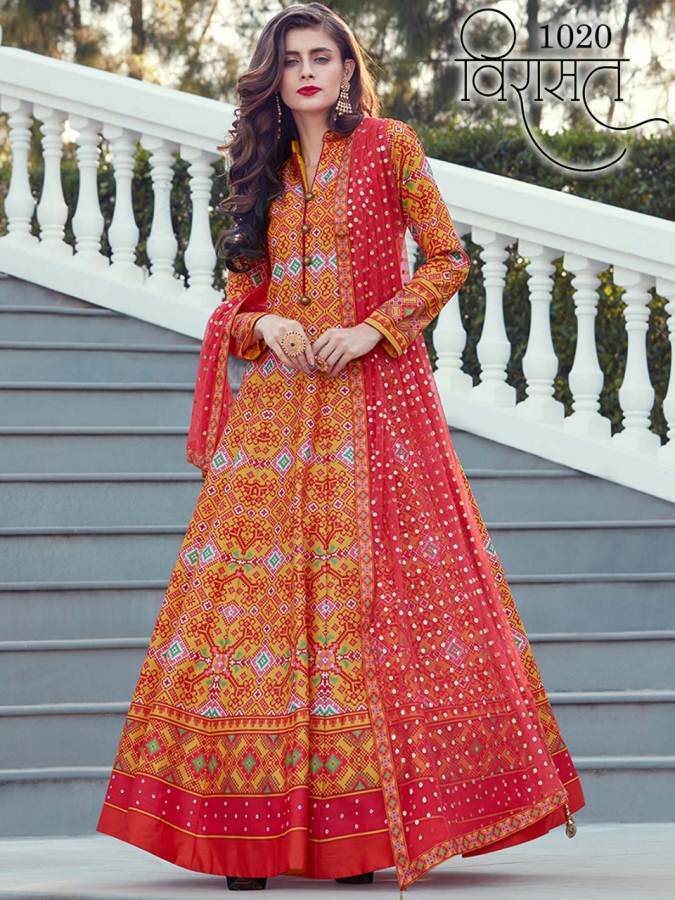 Available In Different Color Ladies Virasat Gowns