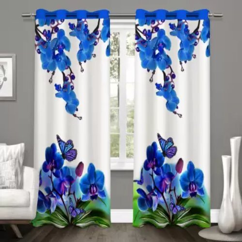 Superior Polyester Door Curtain - 122 cm x 213 cm | 100% Blackout, Vibrant Digital Print Design, Machine Washable, Eyelet Closure, Ultra Soft Finish