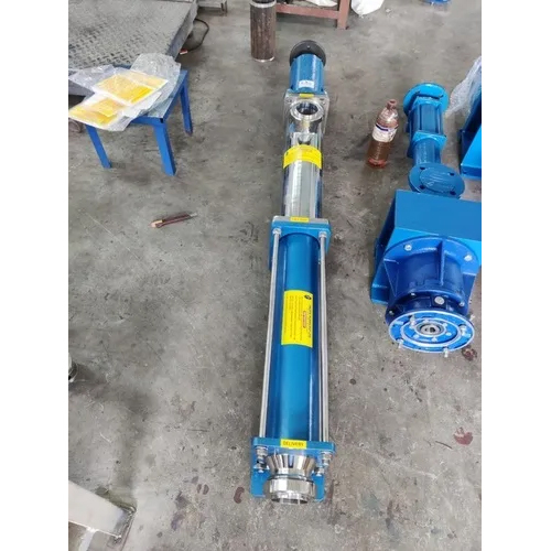 Hygiene Sanitary Four Stage Progressive Cavity Pumps - Cast Iron, Electric Power, Blue | Ideal for Food and Beverage Industries, Simplified Cleaning System