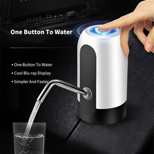 White Drinking Cooler Usb Charging Portable Pump Dispenser