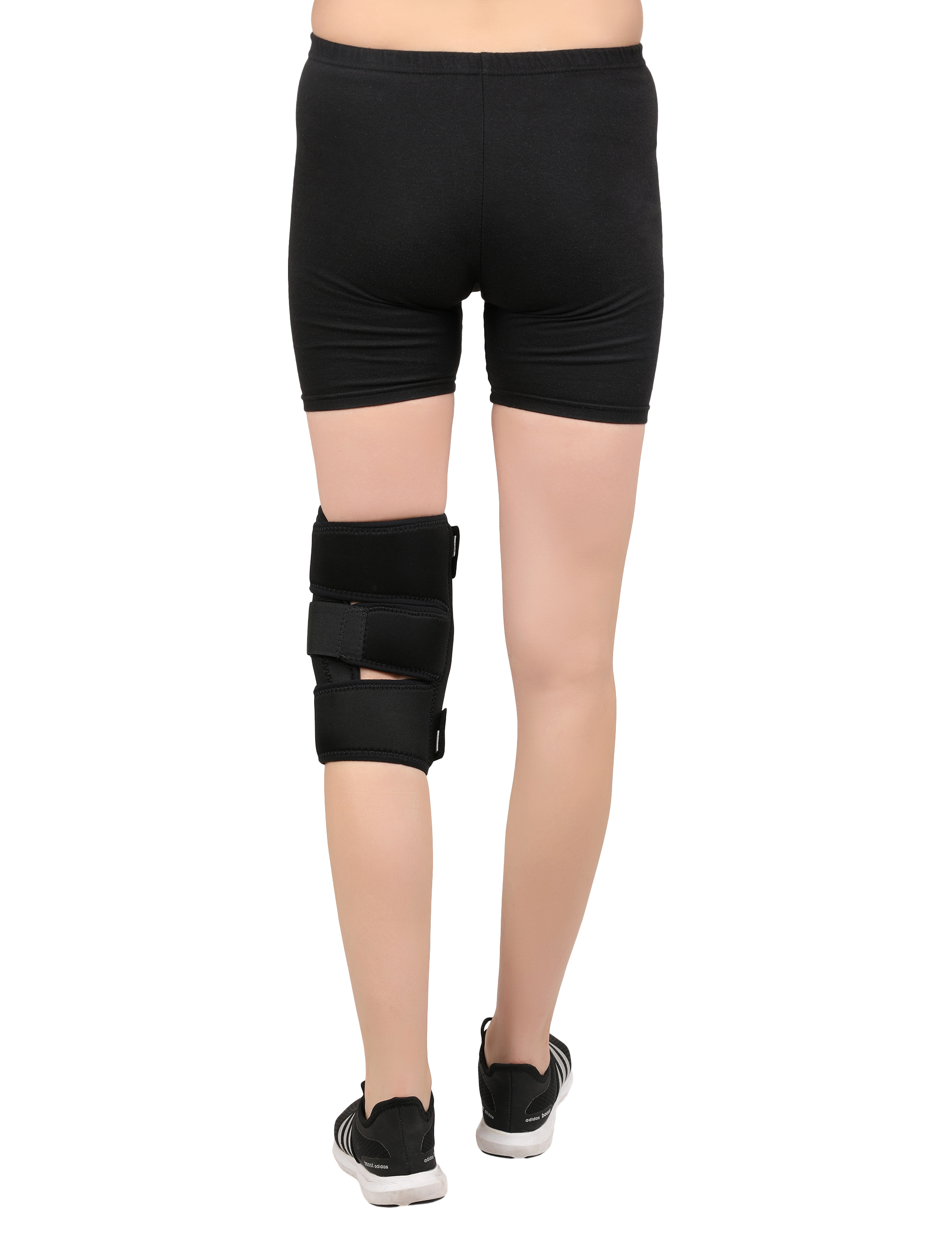 Knee Support With Hinged - Rigid Side Support, Manual Operation | Allows Normal Flexion, Controlled Compression For Enhanced Mobility