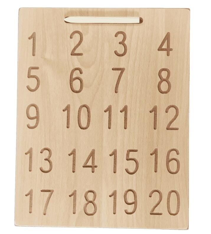 Brown Reversible Numbers Tracing Board