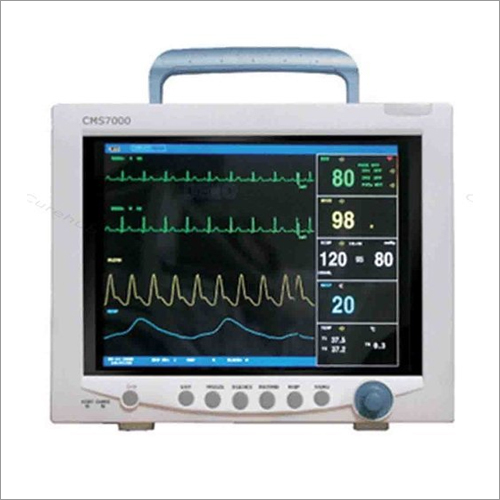 Multi Parameter Patient Monitor - PVC Material, 3 kg Weight, White Color | Ideal for Hospital Applications