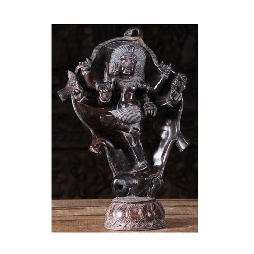 Religious Black Marble Shiva Statue Hand Carved