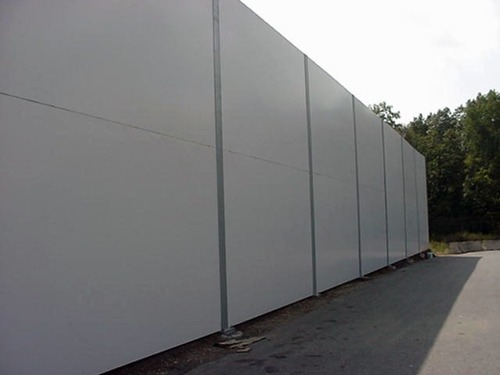 Metallic Noise Barrier - Color: Grey