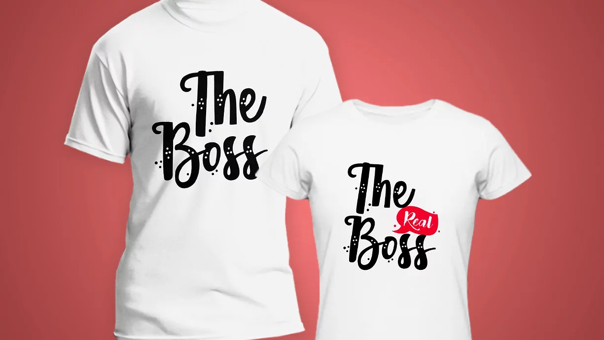 Trendy Couples Tshirts - Cotton Blend, Men-l & Women-s, White Color, Half Sleeve, Round Neck | Modern, Washable, Printed Design
