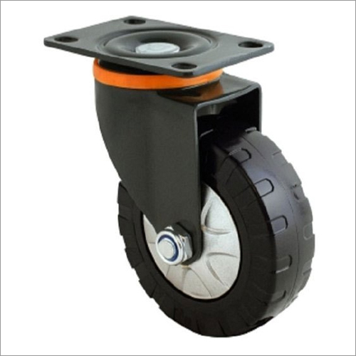 Black Medium Single Pu Caster Wheel