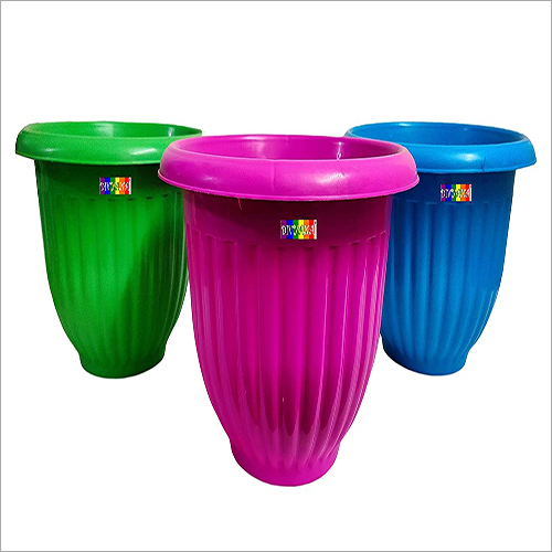 गोल प्लांटर फ्लावर पॉट मध्यम आकार (8 इंच 3 का पैक