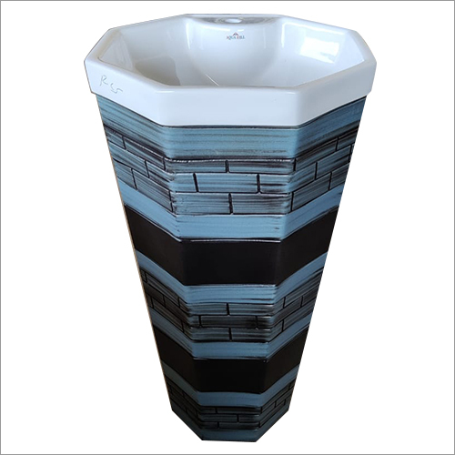 टिकाऊ वन पीस पेडस्टल वॉश बेसिन