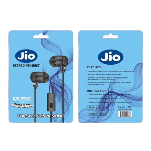 Black Jio Stereo Headphone