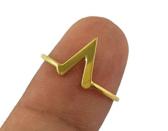 Gorgeous Gold Vermeil Ring - Gift For Girlfriend - Solid 925 Sterling Silver Ring Jewelry Gender: Women