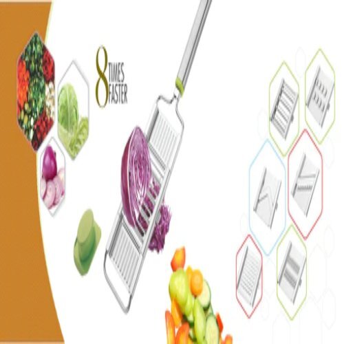 Chips Chopper Cutter - Stainless Steel Blades, 36x480x2 Cm, Silver | User-friendly Design, Large-capacity Container, Four Interchangeable Inserts