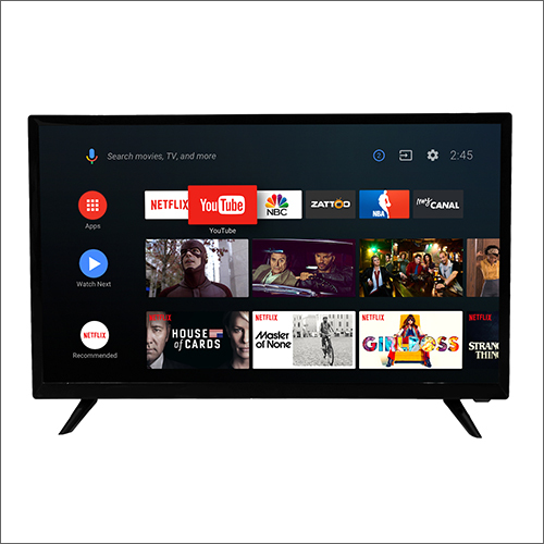 32 Inch Led Tv - Metal And Glass Build | Black Color, Warranty Included, Wide Screen Support