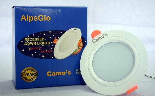Alpsglo Camos Led Downlights - Pc Material, Small Size 105x57x50mm, White Color 6500k | High Power Factor >0.90, Indoor Use