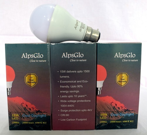 Alpsglo Eco Led Bulb 15w Body Material: Aluminum