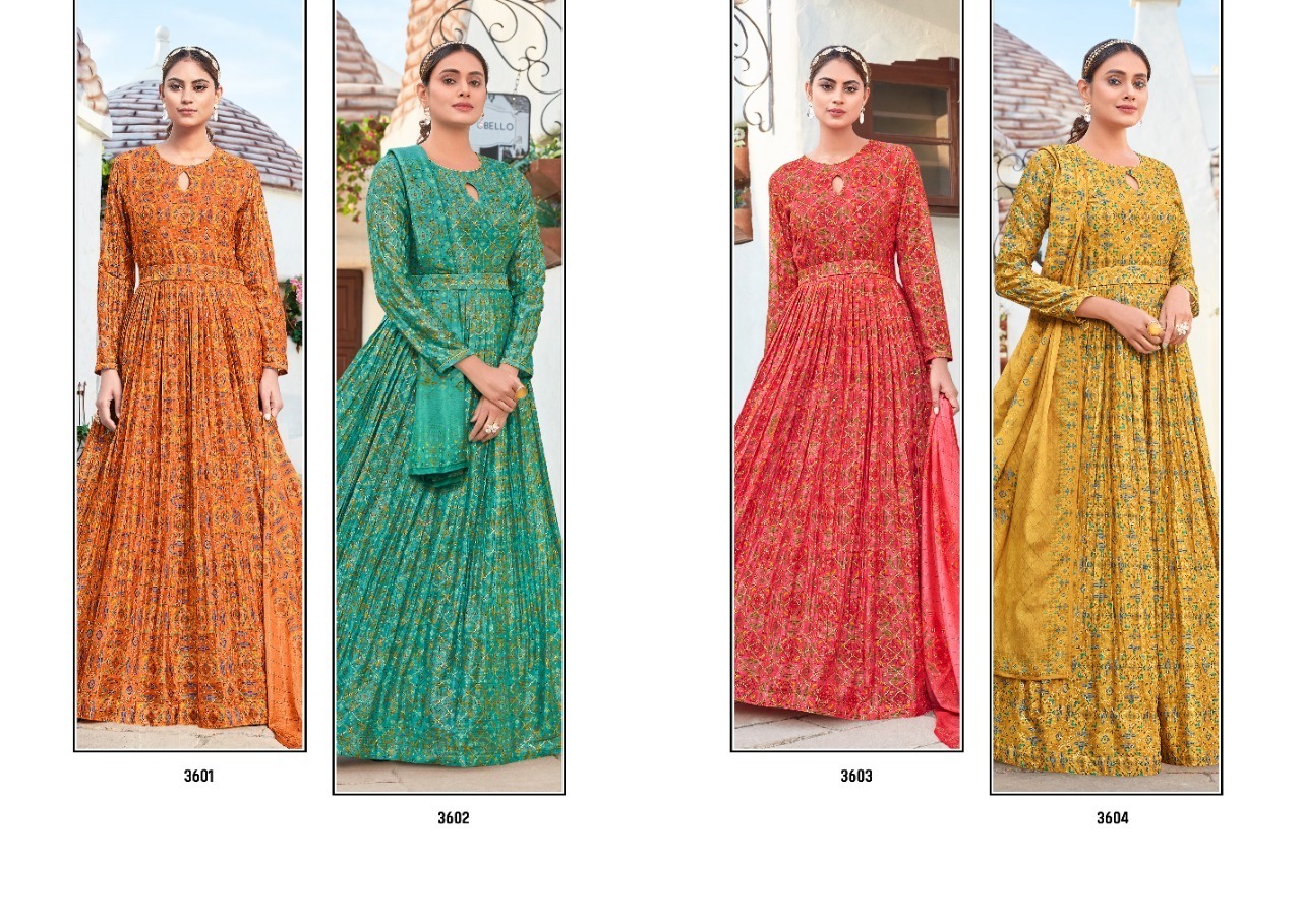 Ladies Designer Gown - Heavy Chinon With Position Digital Print, Size: S, M, L, Xl, Xxl | Features: Comfortable Fit, Elegant Design, Intricate Sequence Work, Stylish Look, Versatile Wear, Long Length