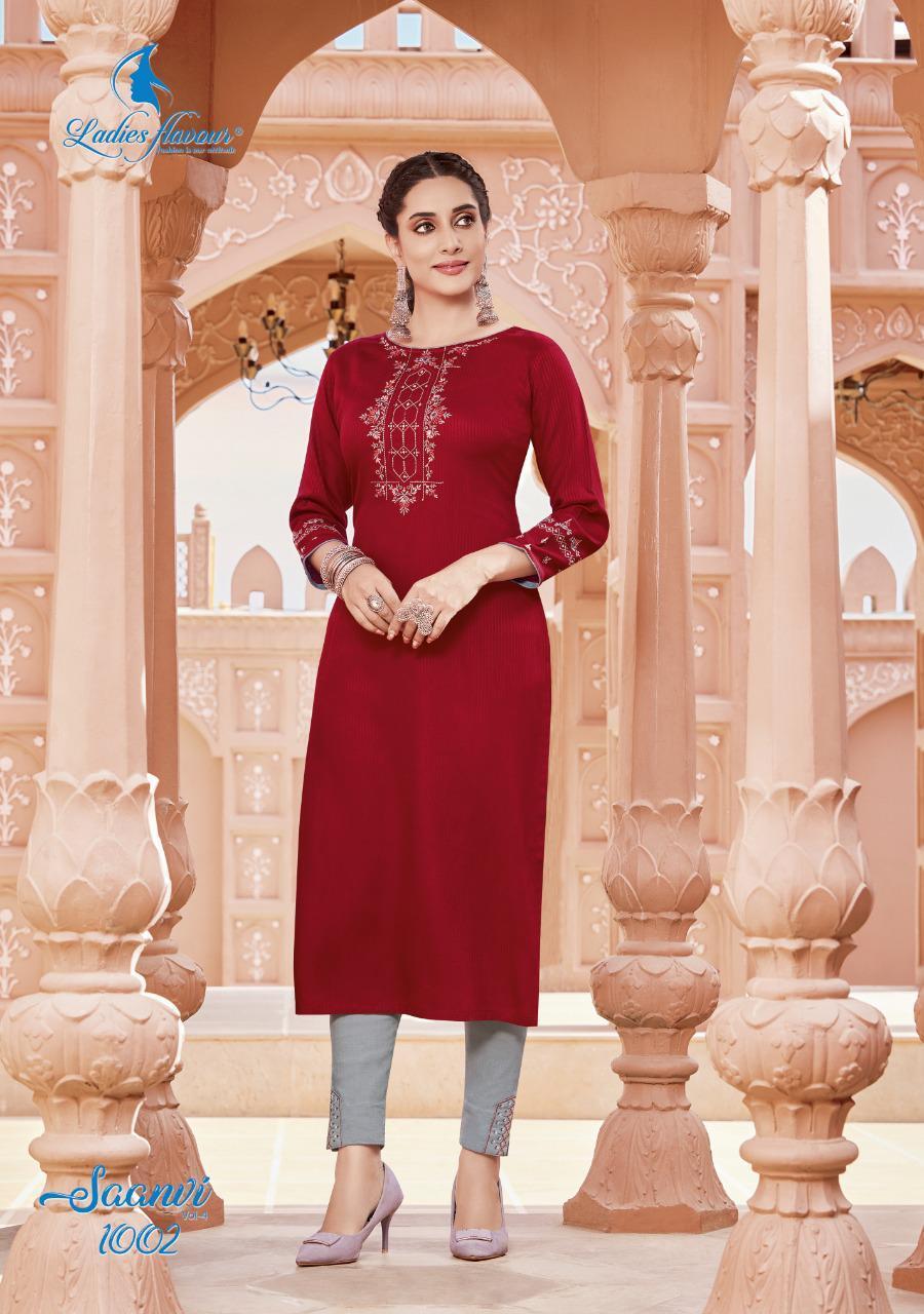 Ladies Designer Kurti - Pure Viscose Rayon Dobby With Heavy Sequence Embroidery Work, Available In Sizes S To 4xl With 3/4 Sleeve Style, Casual Ethnic Wear