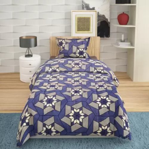Polycotton Queen Bed Cover - Polycotton Fabric, Queen Size, Multicolour | Lightweight, Reusable, Versatile For All Seasons, Stylish Elegance