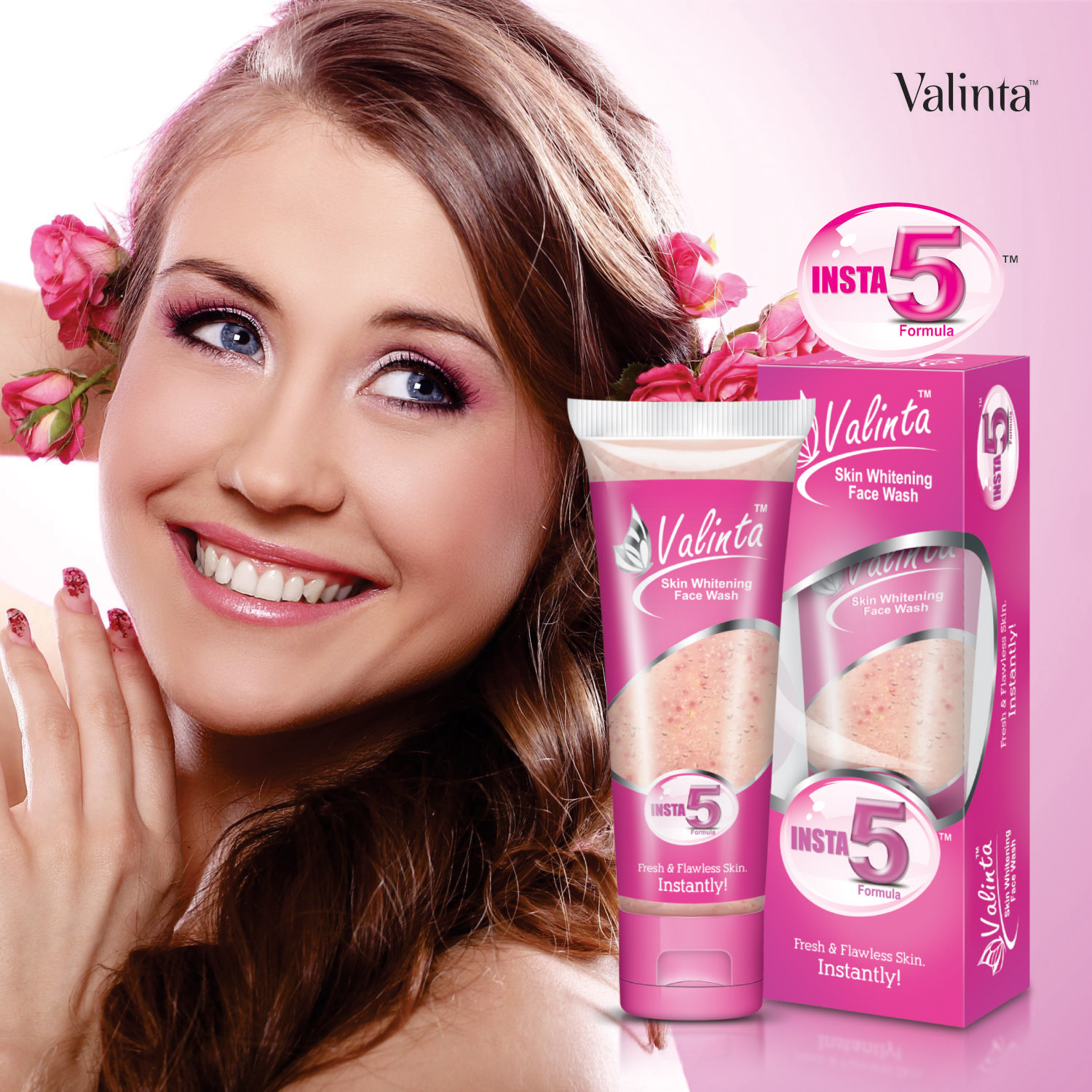Valinta Skin Whitening Insta 5 Face Wash - Age Group: 18 To Onwards