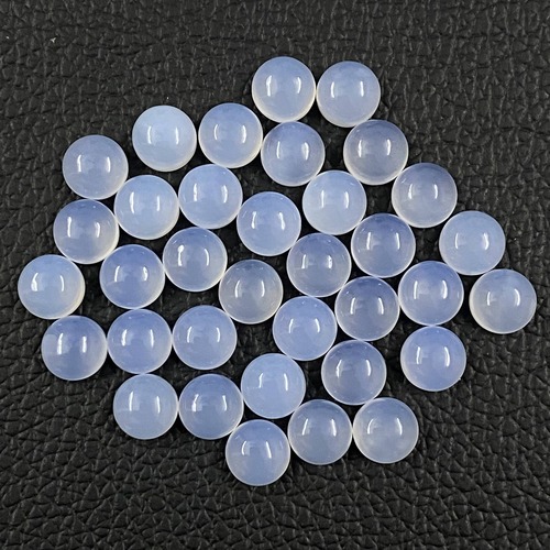 Blue Chalcedony Round Cabochon Loose Gemstones