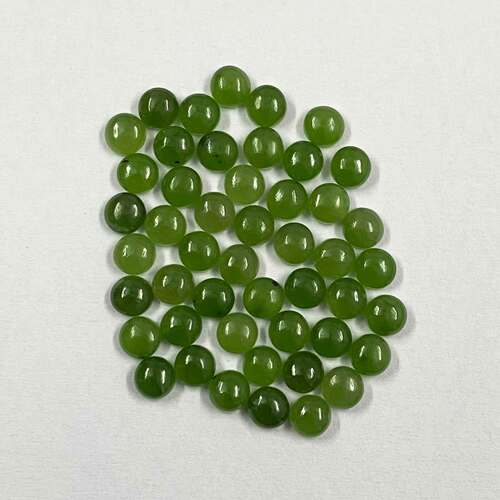 Nephrite Jade Round Cabochon Loose Gemstones Grade: Aaa