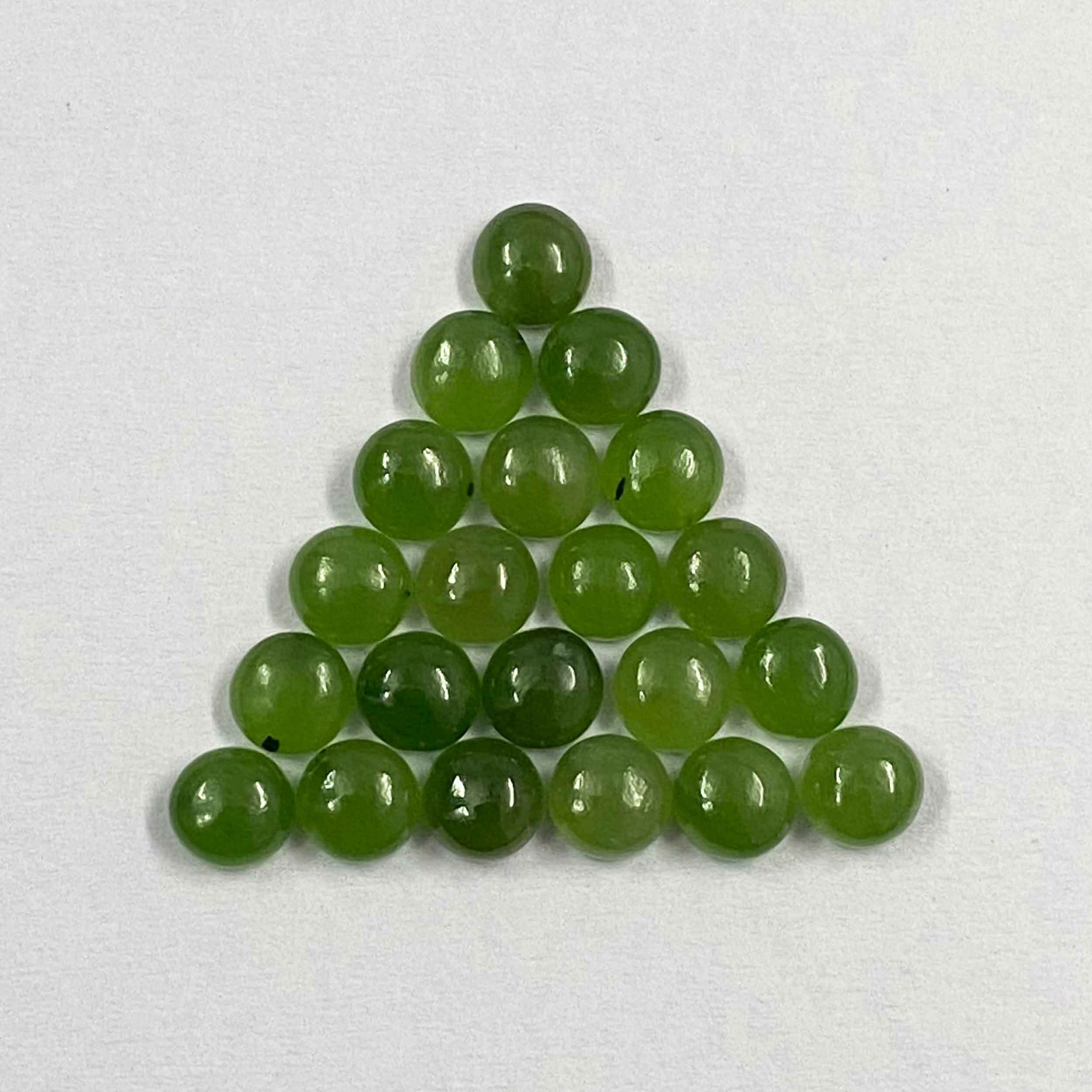 Nephrite Jade Round Cabochon Loose Gemstones Grade: Aaa