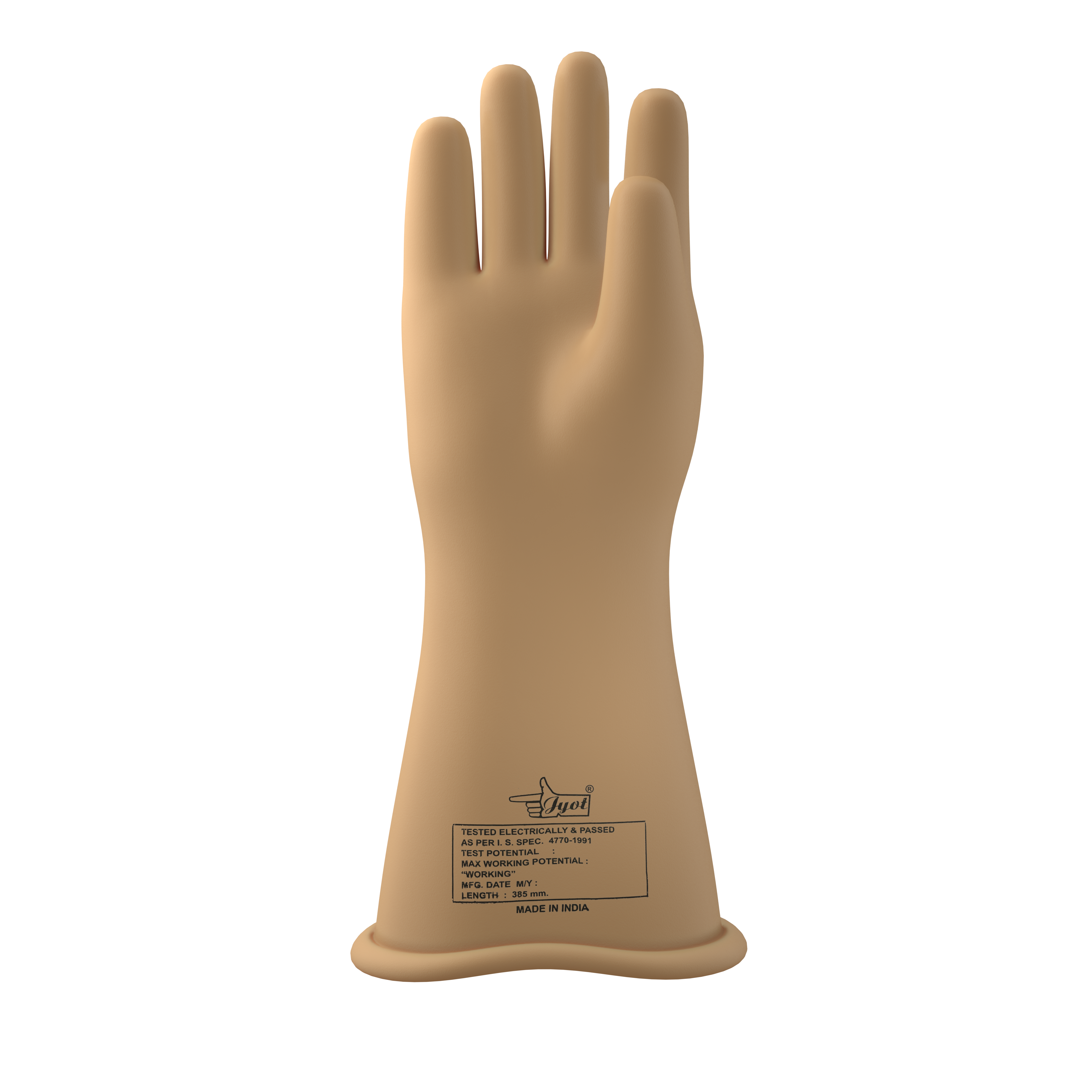 Electrical Hand Gloves - Color: Beige