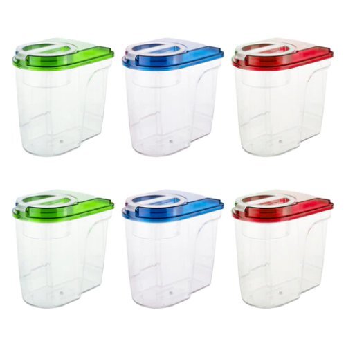 Free Flow Container - 1500 Ml, Durable Plastic Storage Jar Set For Kitchen Organization And Style