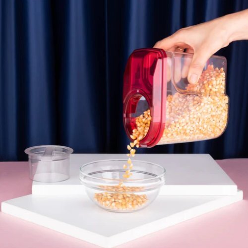 Free Flow Container - 1500 Ml, Durable Plastic Storage Jar Set For Kitchen Organization And Style