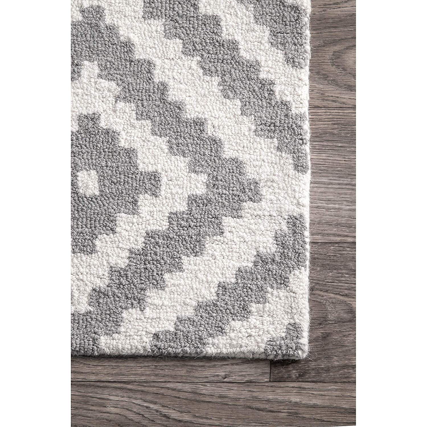 Sufiya Carpet Handmade Woolen Loop Pile Tufted Carpet Non-slip