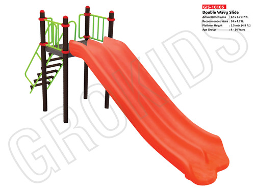 Plastic Double Wave Slide.