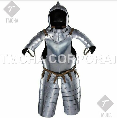 आयरन मध्यकालीन स्टील हाफ बॉडी आर्मर रोमन लेगाटस कुइरास वेंडेल चेन हेलमेट/गॉथिक आर्मर सूट Ha0053 के साथ