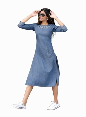 Blue Denim Kurti