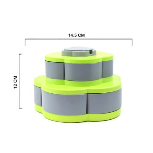 Green Maitri Double Layer Rotary Storage Box