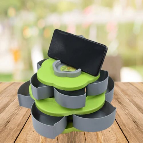 Green Maitri Double Layer Rotary Storage Box
