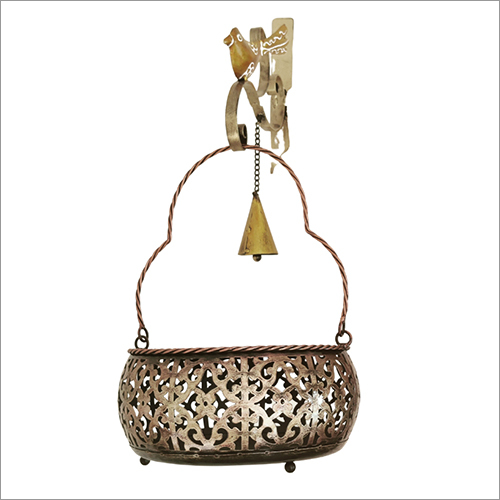 Wall Hanging Basket - Polished Metal Design | Customized for Multipurpose Use, Ideal for Hanging Plants and Decorative Wall Enhancement