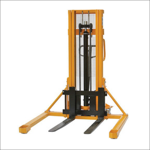 टिकाऊ मैनुअल हाइड्रोलिक स्ट्रैडल लेग स्टेकर