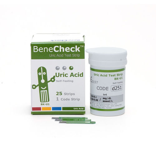 Benechek Uric Acid Strips - Pack Of 25 Strips - Accurex Application: In-vitro Diagnostics