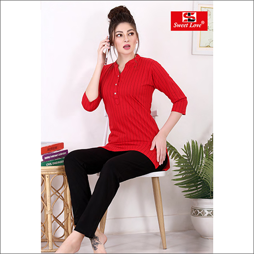 कॉटन लेडीज़ होज़री नाइट सूट