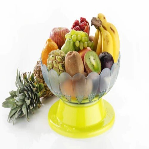 Unbreakable Fruit And Vegetable Bowl - Plastic Material , Multi-purpose Storage Basket For Fruits, Vegetables, And Household Utilities With 360â° Revolving Design