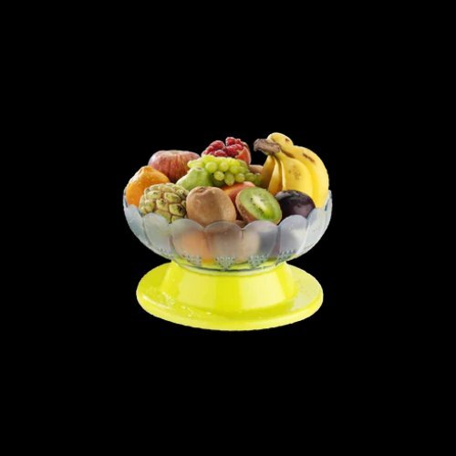 Unbreakable Fruit And Vegetable Bowl - Plastic Material , Multi-purpose Storage Basket For Fruits, Vegetables, And Household Utilities With 360â° Revolving Design