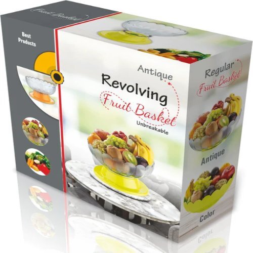 Unbreakable Fruit And Vegetable Bowl - Plastic Material , Multi-purpose Storage Basket For Fruits, Vegetables, And Household Utilities With 360â° Revolving Design