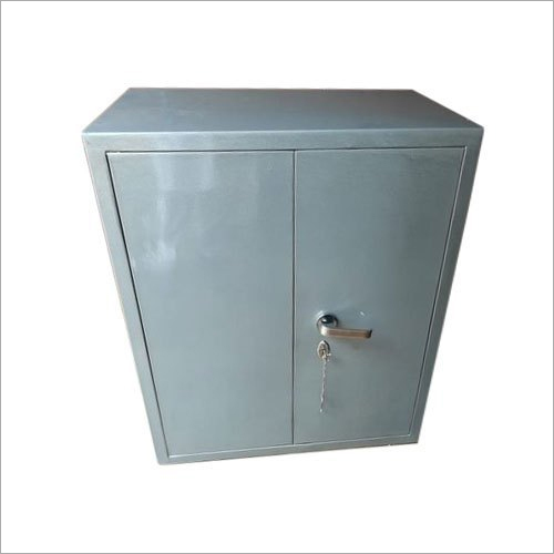 Grey 3 Shelves Mini Office Almirah