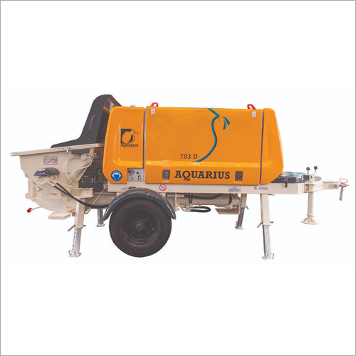 Yellow Stationary Concrete Pump 703 D