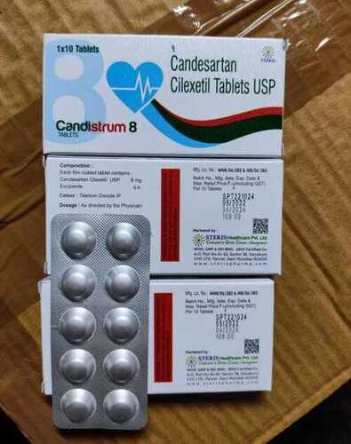 Candesartan 8 Mg - Dosage: 8 Mg, Tablets | Blood Pressure Control, Cardiovascular Health, Easy to Use, Effective Treatment, Reduces Risk