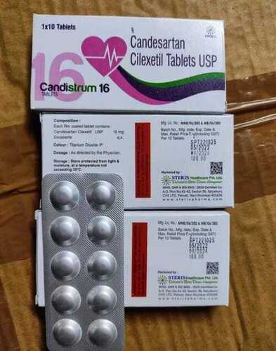 Candelium 16 Mg - Candesartan Cilexetil 16 mg, Blood Pressure Control, Cardiovascular Health, Easy to Swallow, Reliable Treatment, 10 Tablets
