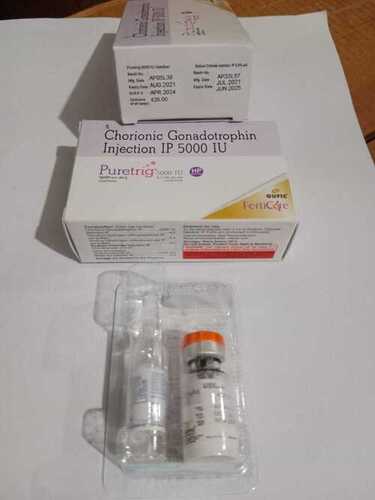 Purtig HCG Injection - 5000 IU Chronic Gonadotropin, Dosage as per Doctor, Store in Dry Place